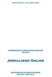Capa: António Fidalgo, Joaquim Paulo Serra (Org.) (2003) Informação e Comunicação Online (Vol. I): Jornalismo Online. Communication  +  Philosophy  +  Humanities. .